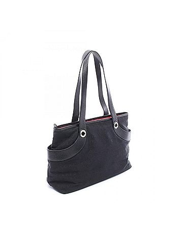 Bvlgari Bulgari BVLGARI Logomania Tote Bag Handbag Canvas Leather Women's Black (view 2)