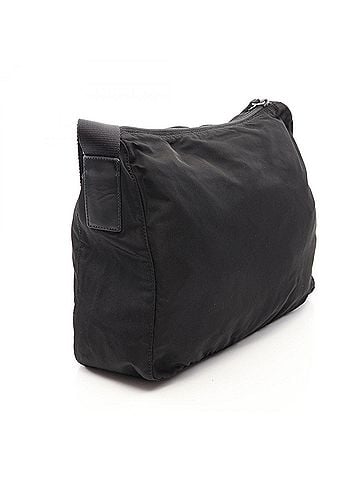 Prada Prada PRADA Triangle Plate Shoulder Bag Handbag Nylon Leather Men's Women's Black (view 2)