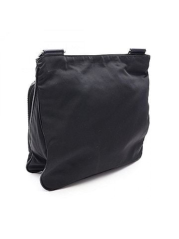 Prada Prada PRADA Triangle Plate Shoulder Bag Handbag Nylon Saffiano Leather Women's Black (view 2)