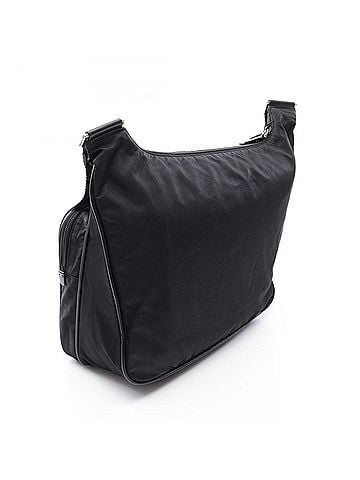Prada Prada PRADA Triangle Plate Shoulder Bag Handbag Nylon Saffiano Leather Women's Black (view 2)