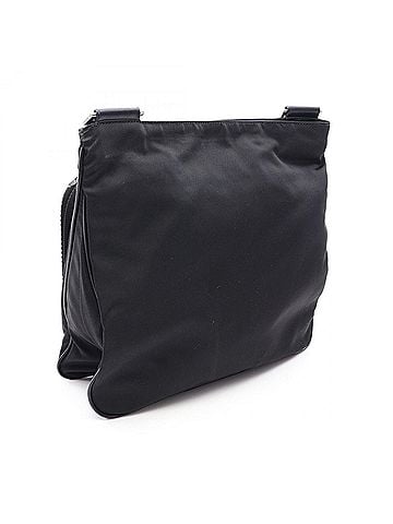 Prada Prada PRADA Triangle Plate Shoulder Bag Handbag Nylon Saffiano Leather Women's Black (view 2)
