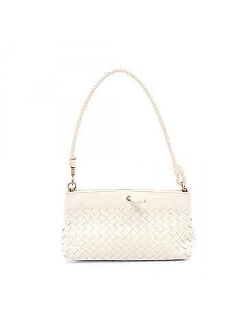 Bottega Veneta Bottega Veneta Intrecciato Shoulder Bag/Handbag, Leather, Women's, White (Item No. 120773) (view 1)