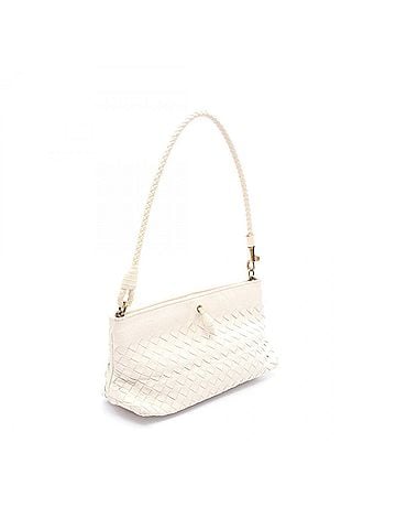 Bottega Veneta Bottega Veneta Intrecciato Shoulder Bag/Handbag, Leather, Women's, White (Item No. 120773) (view 2)