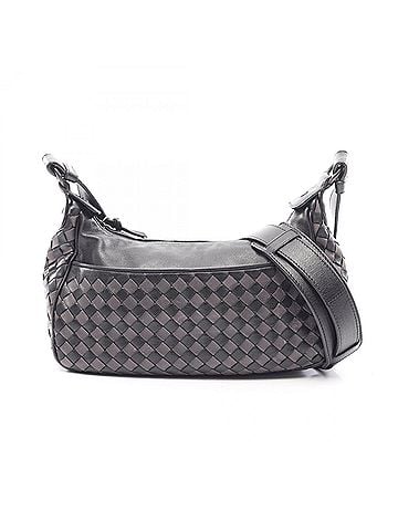 Bottega Veneta Bottega Veneta Intrecciato Shoulder Bag/Handbag, Leather, Women's, Black/Gray (view 1)