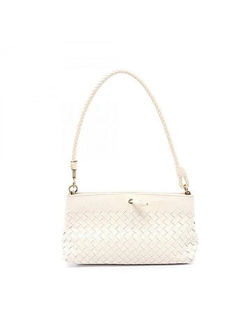 Bottega Veneta Bottega Veneta Intrecciato Shoulder Bag/Handbag, Leather, Women's, White (Item No. 120773) (view 1)