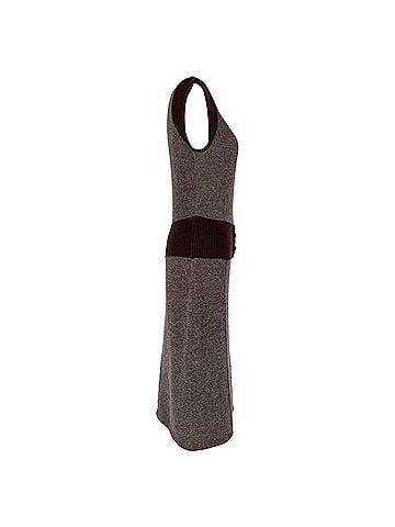 Christian Dior Christian Dior Knit Midi Dress in Burgundy Wool (view 2)