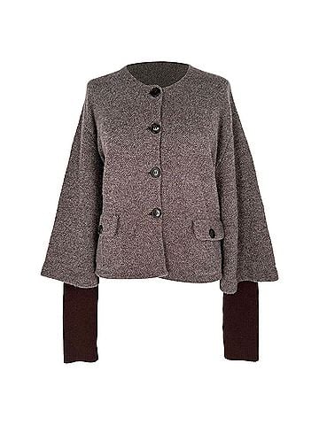 Christian Dior Christian Dior Knit Jacket in Brown Wool (view 1)