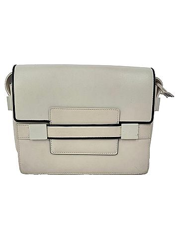 Delvaux Delvaux Madame PM Crossbody Bag in White Leather (view 1)