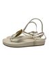 Tory Burch 100% Leather Solid Gold Ivory Sandals Size 8 - photo 3