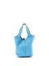 Hermès 100% Leather Blue Picotin Lock Bag Clemence PM One size - photo 4