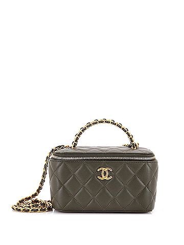 Chanel Pick Me Up Top Handle Vanity Case with Chain Quilted Lambskin Small (view 1)