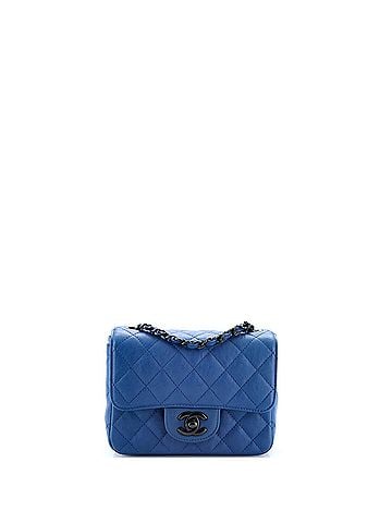 Chanel So Black Square Classic Single Flap Bag Quilted Crumpled Calfskin Mini (view 1)