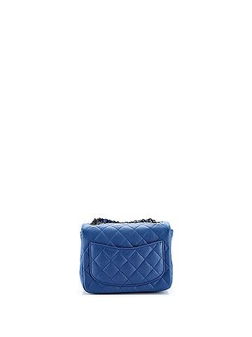 Chanel So Black Square Classic Single Flap Bag Quilted Crumpled Calfskin Mini (view 2)