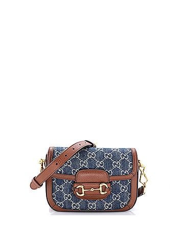 Gucci Horsebit 1955 Shoulder Bag GG Denim Mini (view 1)