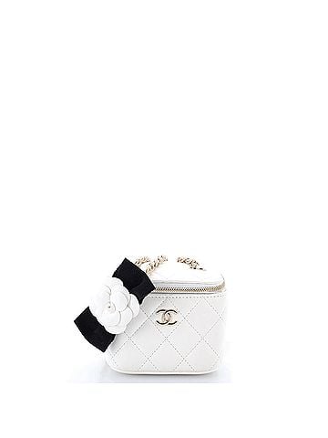 Chanel Camellia Bow Vanity Case with Chain Quilted Lambskin Mini (view 1)