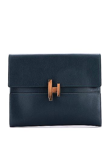 Hermès Cinhetic Clutch Chevre Chamkila (view 1)
