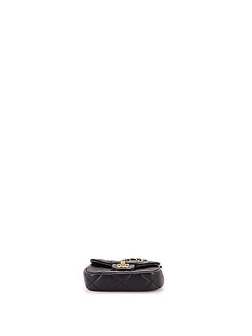 Chanel Lady Handle Flap Card Holder on Chain Quilted Calfskin (view 2)