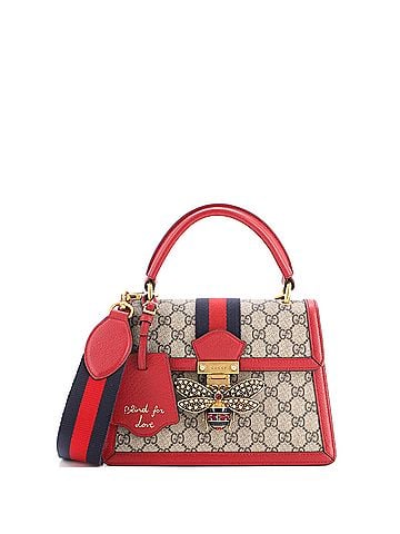 Gucci Queen Margaret Top Handle Bag GG Coated Canvas with Leather Small (view 1)