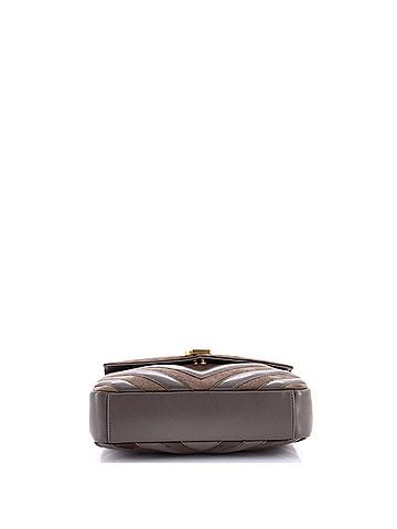 Saint Laurent Classic Monogram College Bag Matelasse Chevron Leather and Suede Medium (view 2)