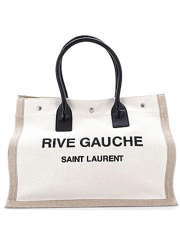 Saint Laurent Rive Gauche Shopper Tote Canvas Small (view 1)