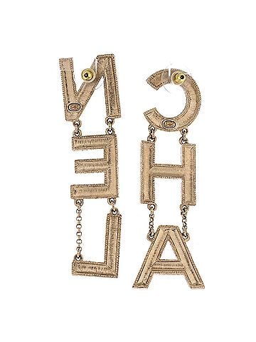 Chanel CHA-NEL Drop Earrings Metal with Mulitcolor Crystals (view 2)