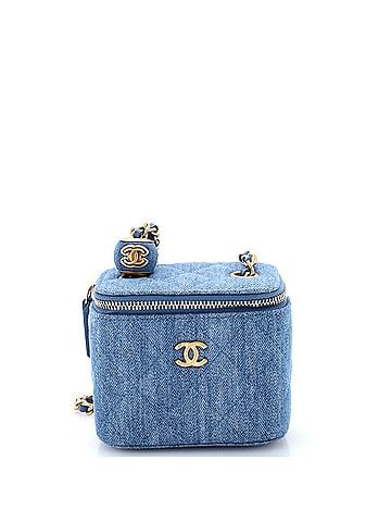 Chanel Pearl Crush Vanity Case with Chain Quilted Denim Mini (view 1)
