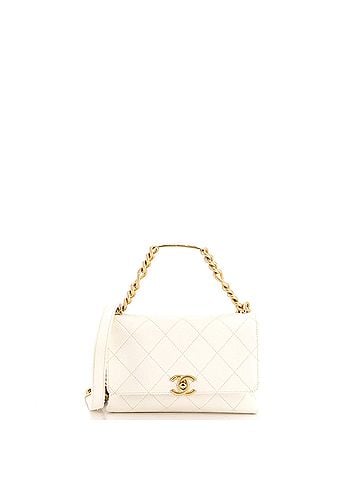 Chanel Bracelet On Chain Flap Bag Quilted Caviar Mini (view 1)