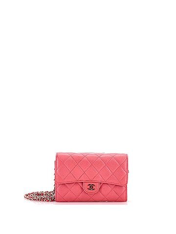 Chanel Classic Flap Wallet Crossbody Bag Quilted Caviar Mini (view 1)