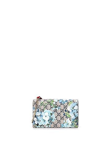 Gucci Chain Wallet Blooms Print GG Coated Canvas (view 1)
