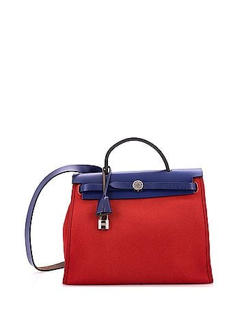 Hermès Herbag Zip Leather and Toile 31 (view 1)