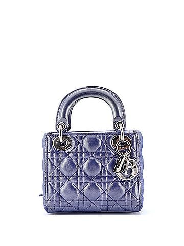 Christian Dior Lady Dior Chain Bag Cannage Quilt Iridescent Leather Mini (view 1)