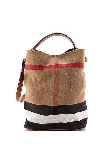 Burberry Ashby Bag House Check Canvas Medium (view 1)