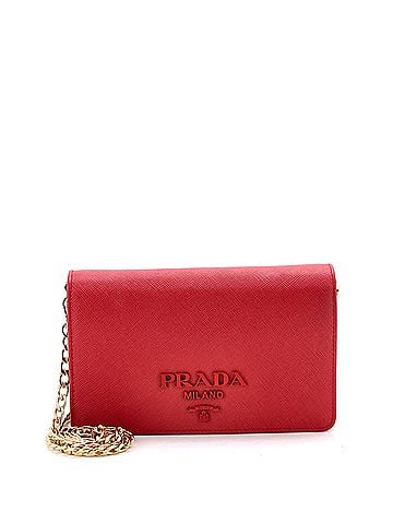 Prada Chain Wallet Crossbody Saffiano Leather (view 1)