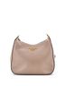 Prada 100% Leather Tan Striped Strap Zip Hobo Vitello Daino Medium One size - photo 1