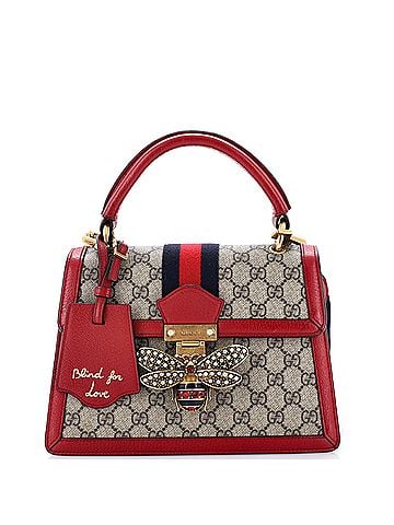 Gucci Queen Margaret Top Handle Bag GG Coated Canvas with Leather Small (view 1)