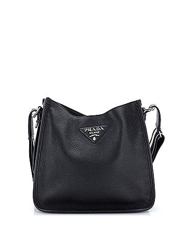 Prada Logo Strap Hobo Leather Medium (view 1)