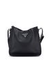 Prada 100% Leather Black Logo Strap Hobo Leather Medium One size - photo 1
