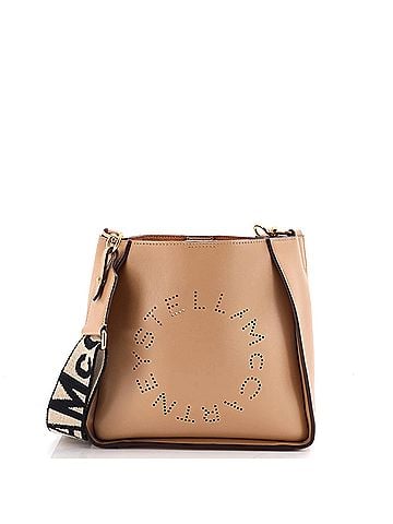 Stella McCartney Logo Crossbody Bag Perforated Faux Leather Medium (view 1)