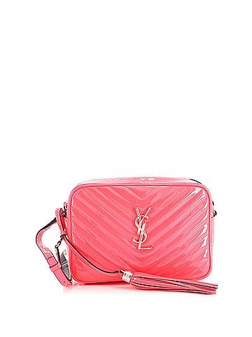 Saint Laurent Lou Camera Bag Matelasse Chevron Patent Small (view 1)