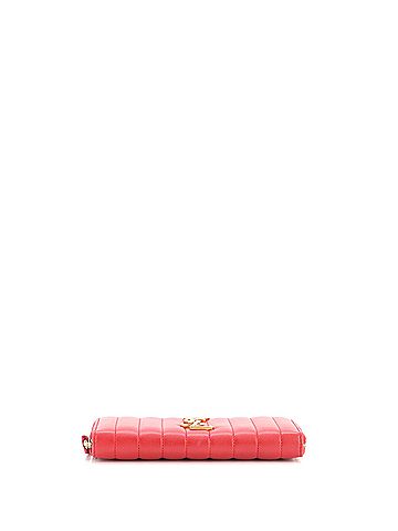Saint Laurent Vicky Zip Wallet Vertical Quilted Leather Long (view 2)