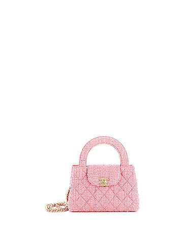 Chanel Kelly Top Handle Shopping Bag Quilted Tweed Mini (view 1)