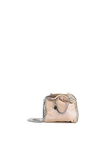 Stella McCartney Falabella Fold Over Crossbody Bag Metallic Crackled Faux Leather Tiny (view 1)