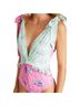 LoveShackFancy Floral Pink Green One Piece Swimsuit Size M - photo 14