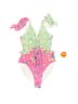 LoveShackFancy Floral Pink Green One Piece Swimsuit Size M - photo 10