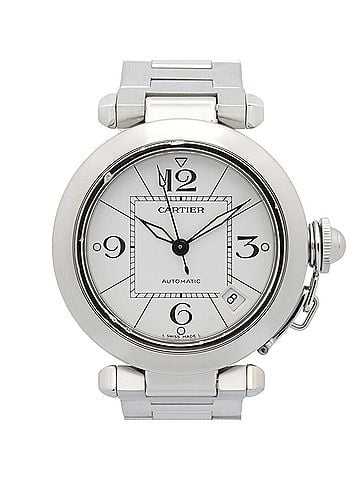 Cartier Cartier Pasha C Boys' Watch, Stainless Steel, White, W31074M7 (view 1)