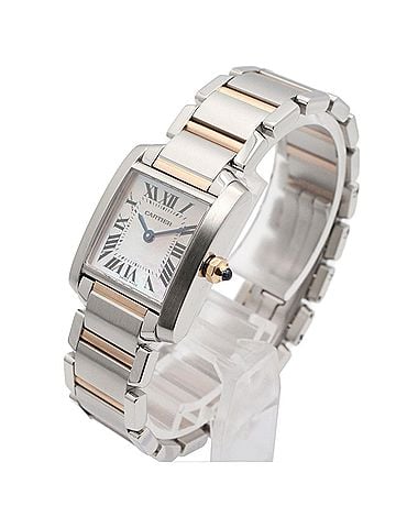 Cartier Cartier Tank Française SM Watch, 18K Pink Gold (PG), Stainless Steel, Ladies', Tone, Shell, W51027Q4 (view 2)