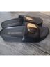 Tory Burch 100% Leather Black Gold Sandals Size 10 - photo 4