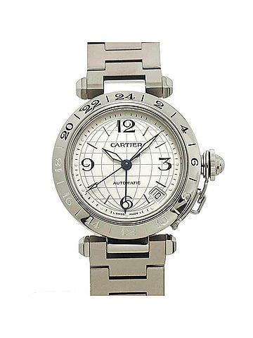 Cartier Cartier Pasha C Meridian GMT W31078M7 Boys' Watch, Date, Silver, Automatic Movement (view 1)