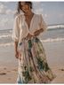 S/W/F 100% Rayon Floral Multi Color Casual Skirt Size S - photo 3