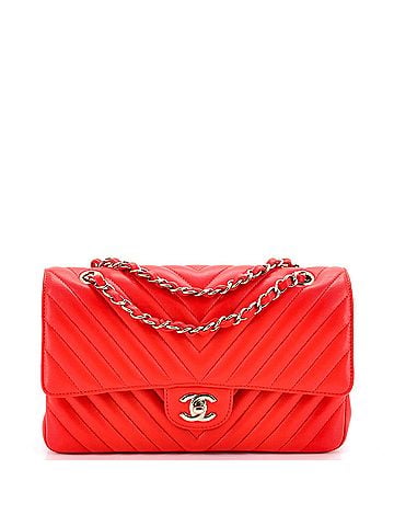 Chanel Classic Double Flap Bag Chevron Lambskin Medium (view 1)